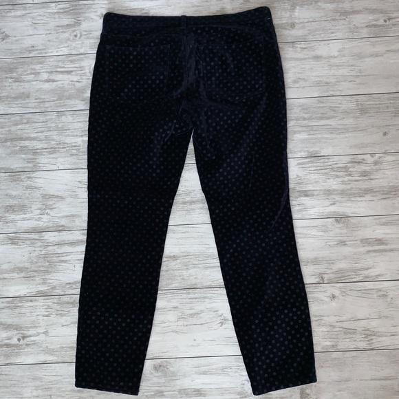 J Crew Navy Polka Dot Toothpick Pants 30 Ankle - Picture 4 of 4